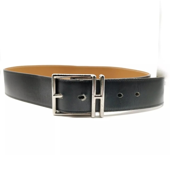 HERMES BELT BLACK LEATHER  430763 - Picture 2 of 10
